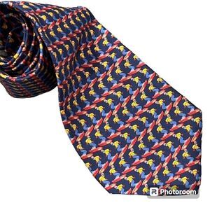 BANANA REPUBLIC Necktie /Tie Snowboarder Skier MADE IN ITALY 100% Silk Men’s